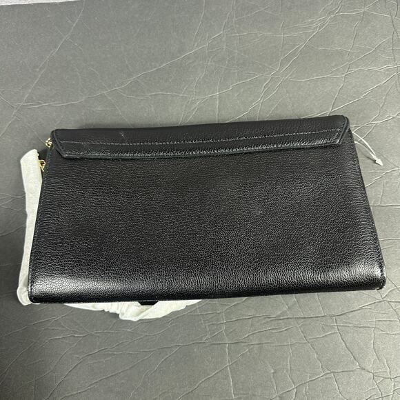 Kate Spade New York Manor Place Shea Black Embellished Leather Clutch Bow NWOT - Picture 2 of 4